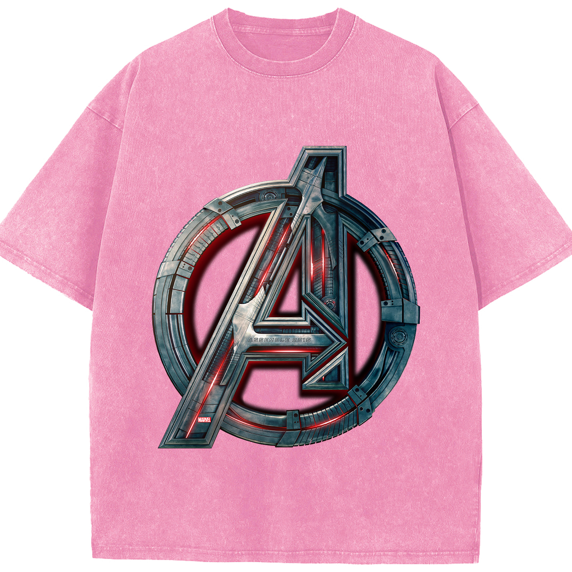 （画像用） アベンジャーズ The Avengers 綿100% ヴィンテージ風 半袖Tシャツ（フロントプリント）